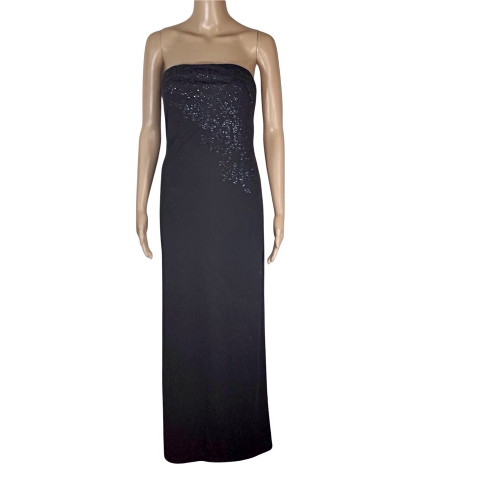 DJ Summers Strapless Black And Red Split Side Maxi Dress Juniors Size 5/6